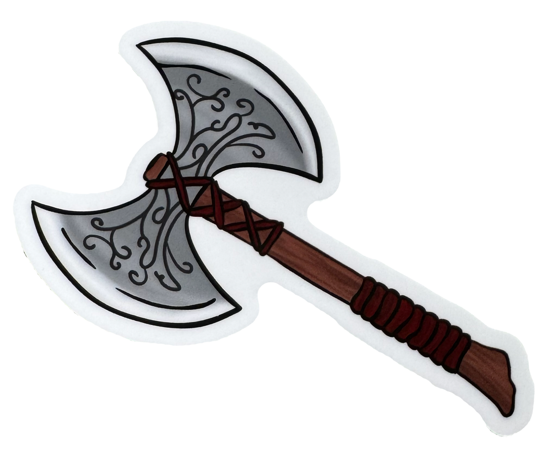This DND barbarian axe sticker brings bold fantasy energy with a clean, polished finish that’s ready for everyday adventures.