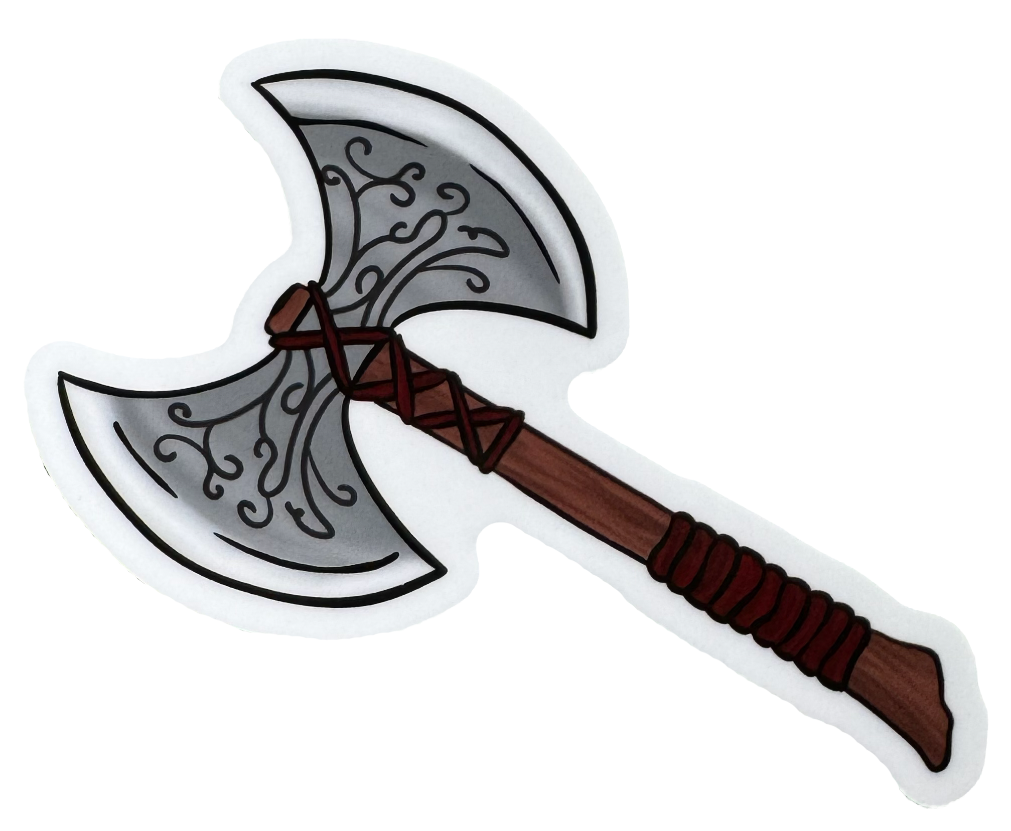 This DND barbarian axe sticker brings bold fantasy energy with a clean, polished finish that’s ready for everyday adventures.