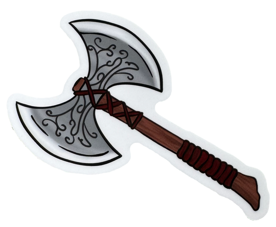 This DND barbarian axe sticker brings bold fantasy energy with a clean, polished finish that’s ready for everyday adventures.