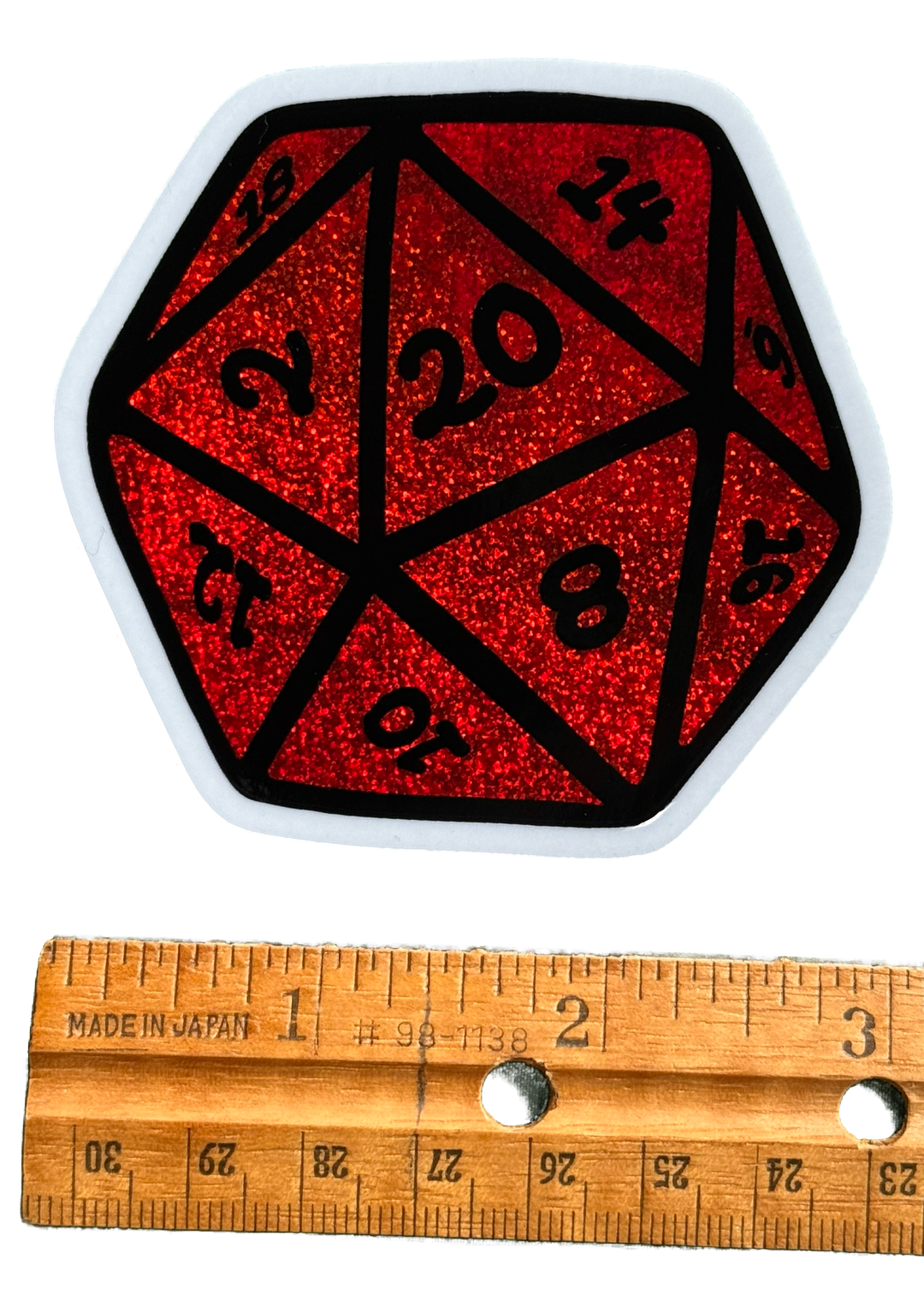 Red D20 - Sticker