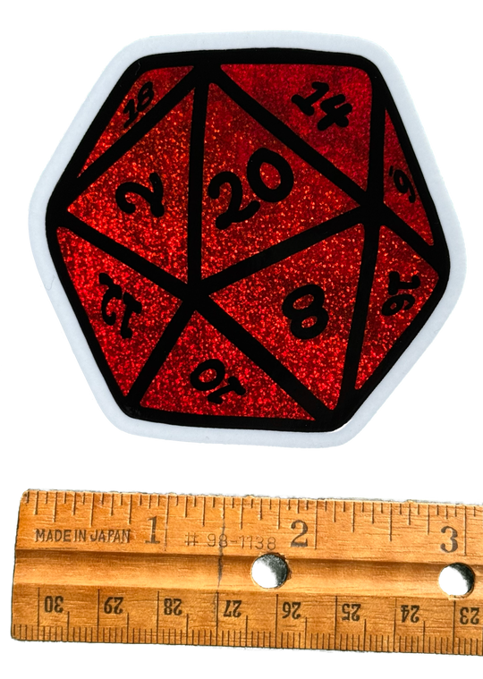 Red D20 - Sticker