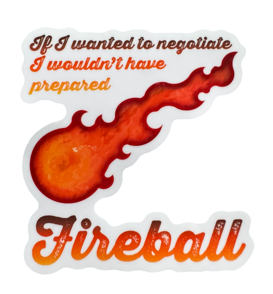 Vibrant fire-toned artwork with crisp lettering and a smooth glossy finish that keeps the colors intense and the statement sharp.