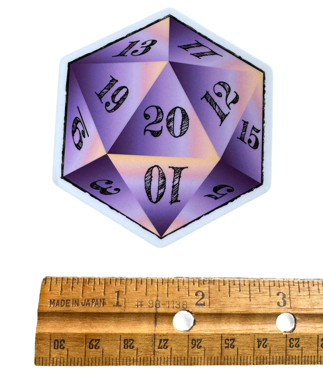 Rich, bold amethyst color with a smooth, glossy finish that lets the design speak for itself—clean, classic, and timeless with ruler for size validity 
