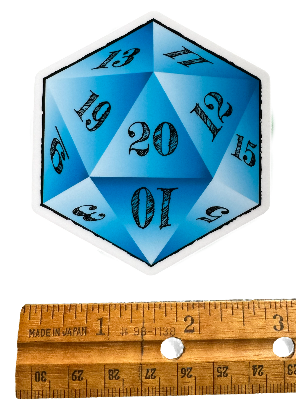 Crisp ice-toned artwork with a smooth, glossy finish that enhances the cool depth and clarity of the design. Clean. Sharp. Unshakable with a ruler for validity
