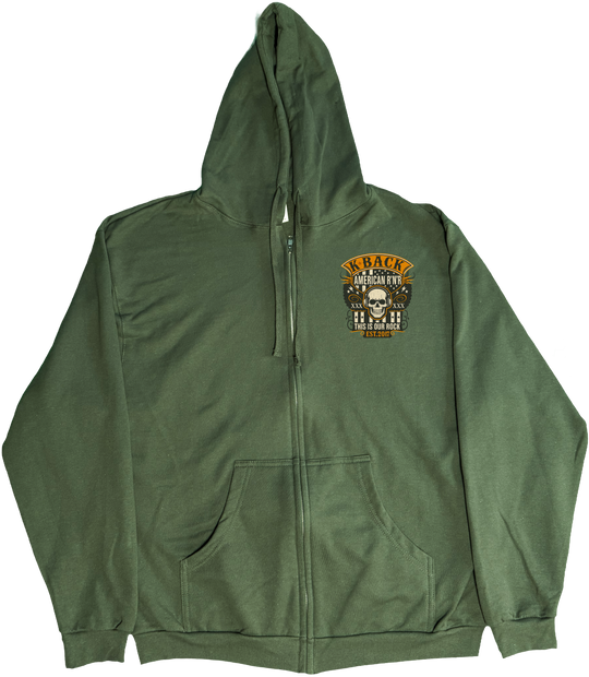 Zippered OldSchool Rocker Hoodie