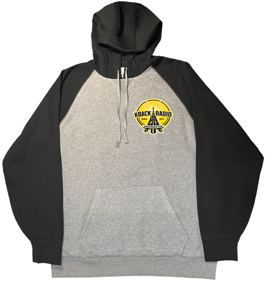 Front of radio tower graphic on a premium hoodie 