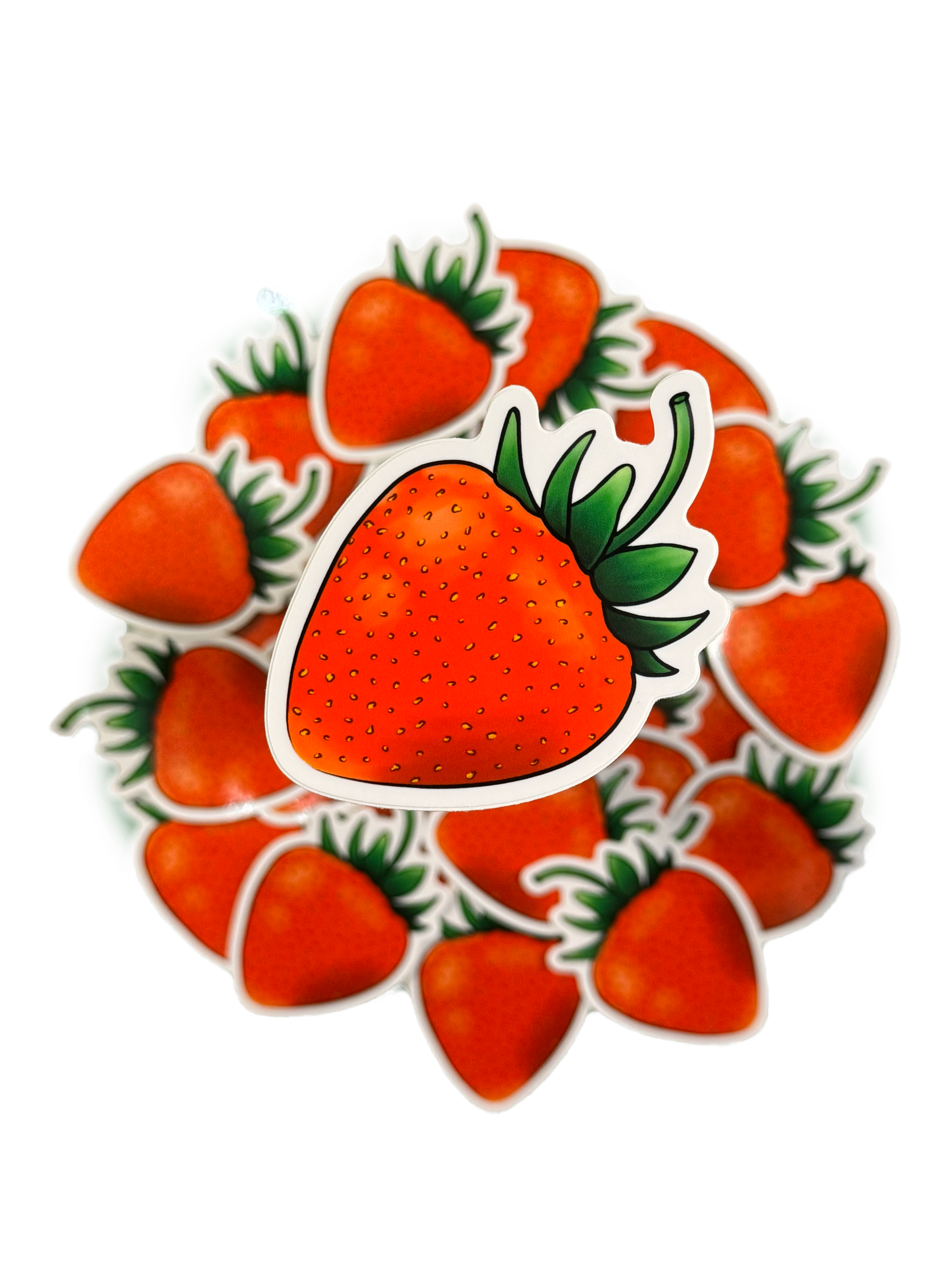 Strawberry sticker, original art from The Flying Turtle Tavern.
